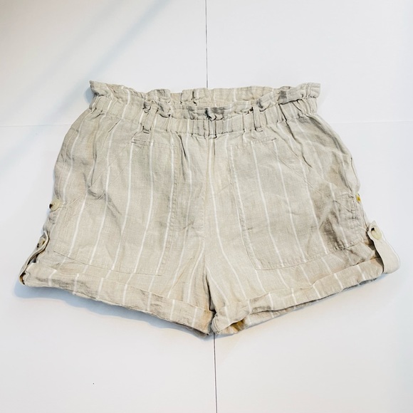 ANTHROPOLOGIE — SANCTUARY THE ISLAND SHORTS IN HAMPTON STRIPE, CREAM/WHITE LINEN - Picture 8 of 12